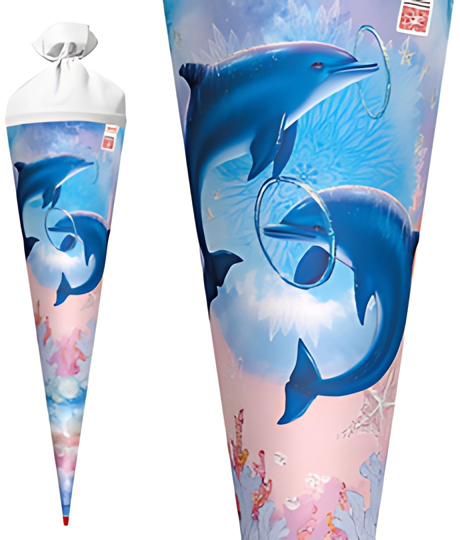 Cône scolaire ROTH "Dauphins", rond, 700 mm, avec effet