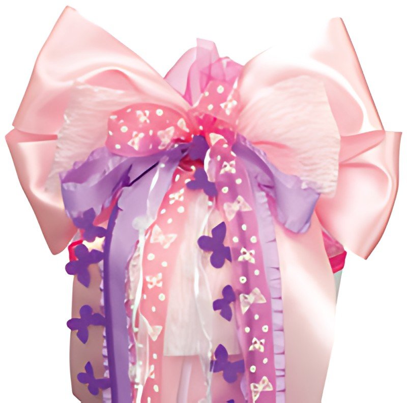 ROTH Noeud conique scolaire XXL "Fluffy Butterfly", rose/violet