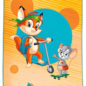ROTH Serviette de bain pour enfants "Fredo & Fitzi"