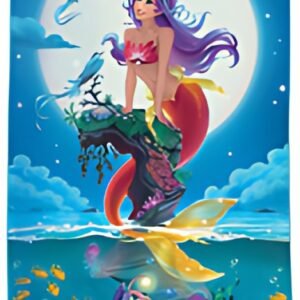 ROTH Serviette de bain pour enfants "Sirène magique"