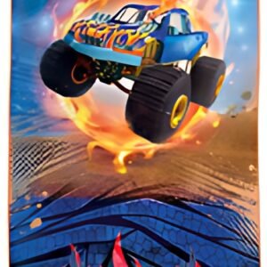 ROTH Serviette de bain pour enfants "Monstertruck Fire"
