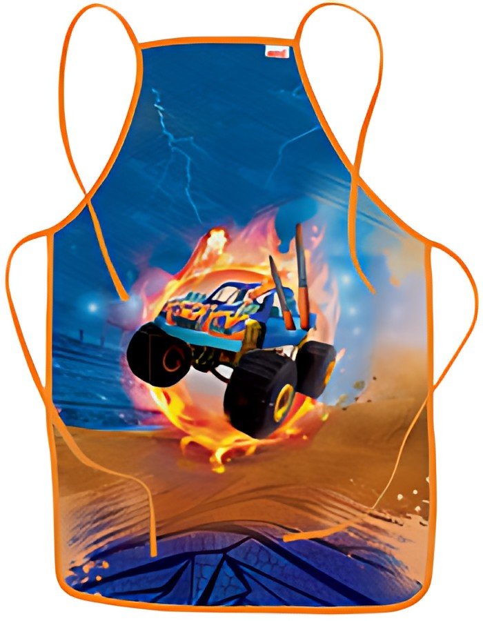 ROTH Tablier de peinture "Monstertruck Fire", poche frontale