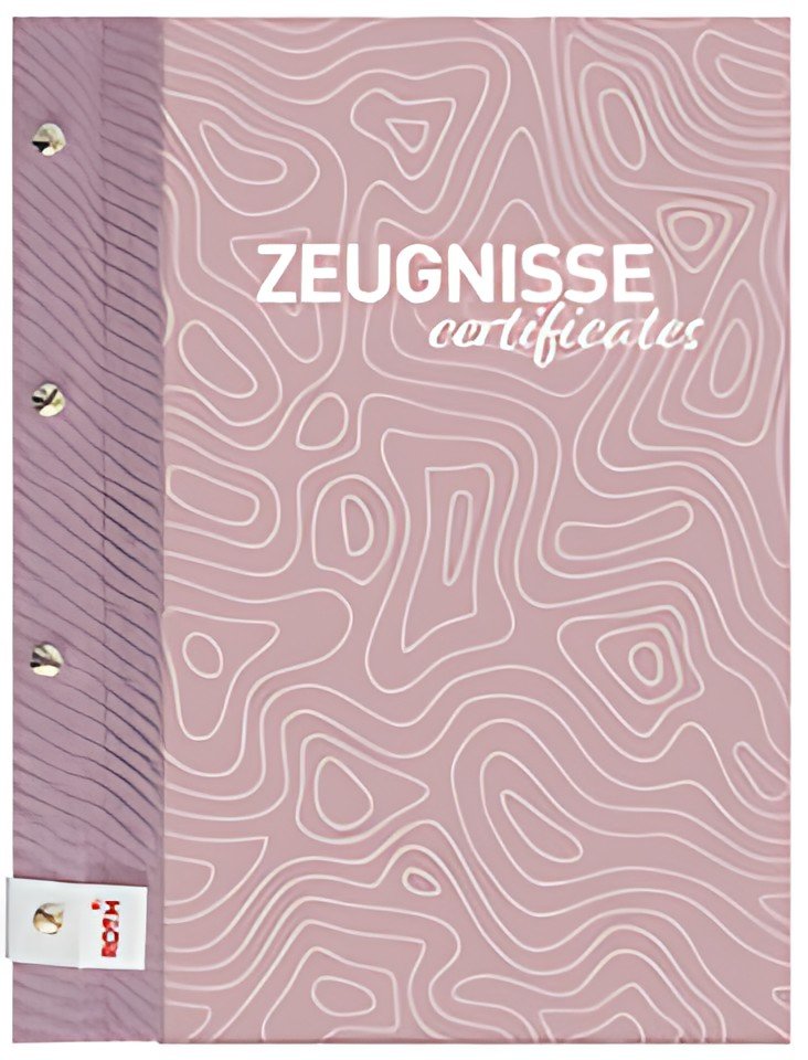 Modèle de dossier de certificat ROTH avec vis à livre "Dusty Rose"