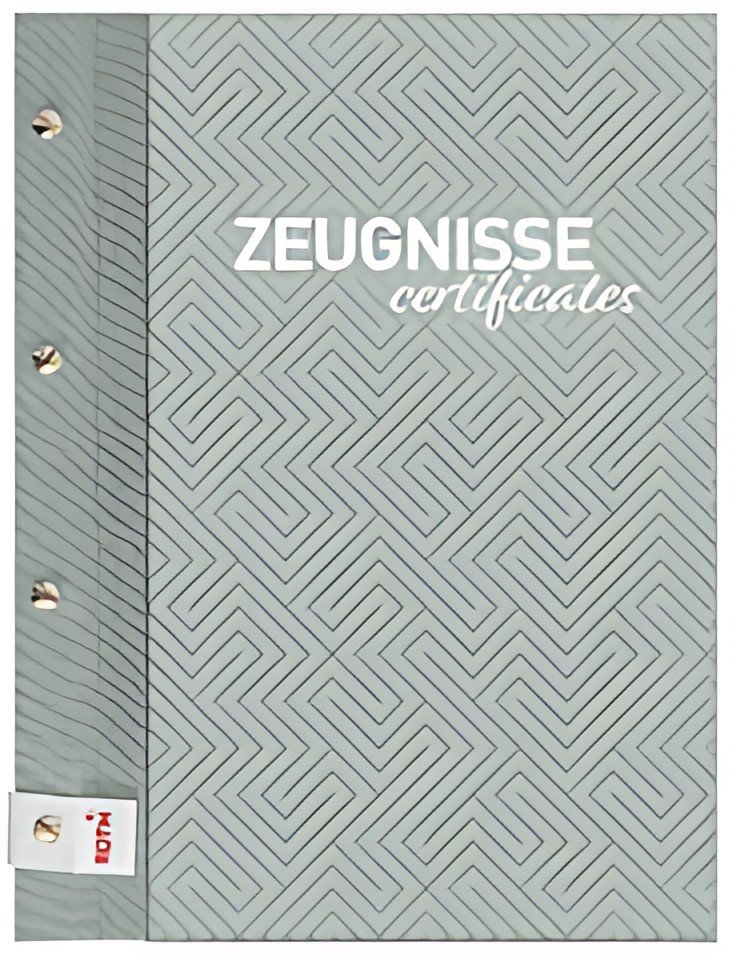 ROTH Zeugnismappe Pattern mit Buchschrauben "Dusty Mint"