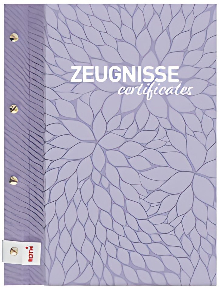 Modèle de dossier de certificat ROTH avec vis à livre "Purple Paradise"