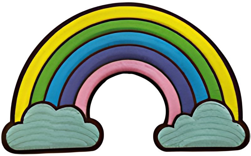 Thermocollant ROTH pour cône d'école en tissu DIY, arc-en-ciel