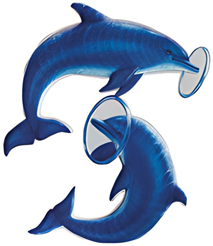 Thermocollant ROTH pour cône d'école en tissu DIY, dauphins