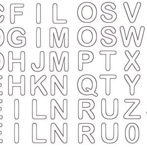 Lettres thermocollantes ROTH pour cône d'école en tissu DIY, blanc