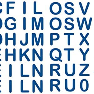 Lettres thermocollantes ROTH pour cône d'école en tissu DIY, bleu