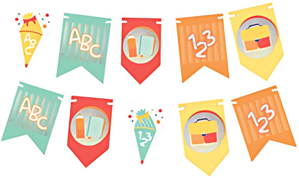 Guirlande de fête ROTH "School Enrollment", avec effet pailleté, 3,0 m