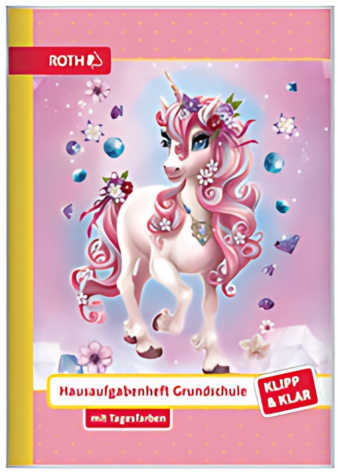 ROTH Hausaufgabenheft Klipp & Klar "Einhorn Beauty"