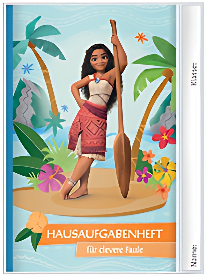ROTH Hausaufgabenheft für clevere Faule "Disney Vaiana"