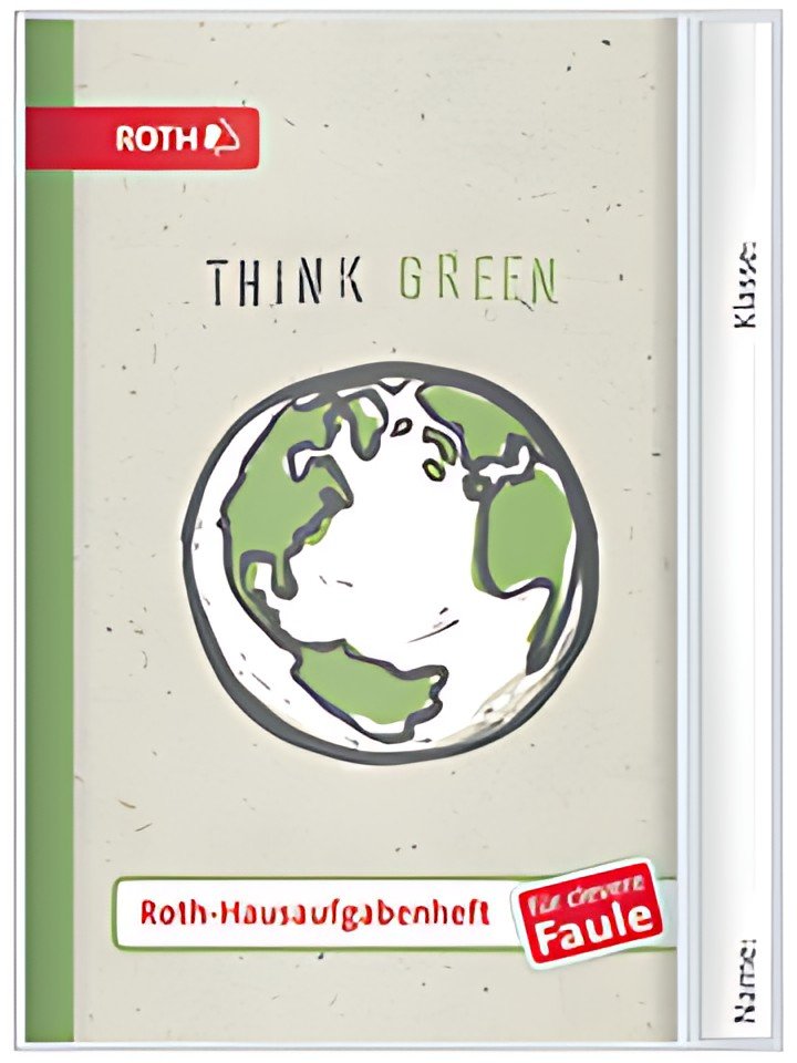 ROTH Hausaufgabenheft Teens für clevere Faule "Think Green"