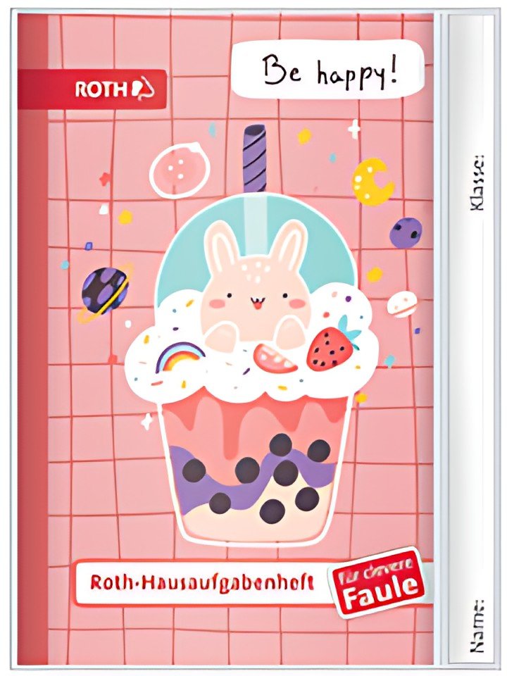 Livre de devoirs ROTH pour adolescents pour personnes intelligentes et paresseuses « Bubble Tea »