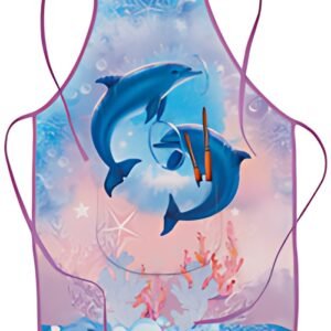 ROTH Tablier de peinture "Dauphins", avec poche frontale
