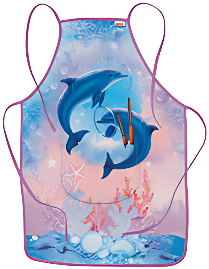 ROTH Tablier de peinture "Dauphins", avec poche frontale