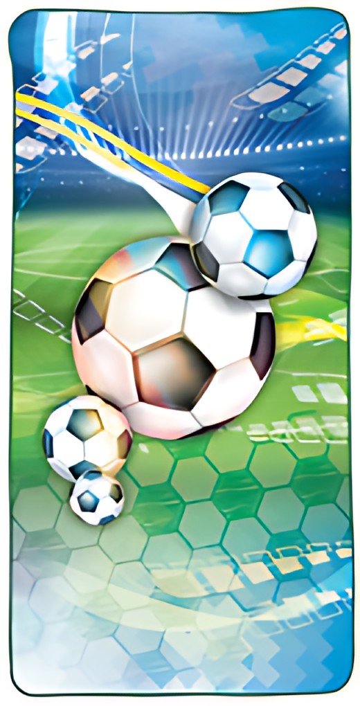 ROTH Serviette de bain pour enfants "Football"