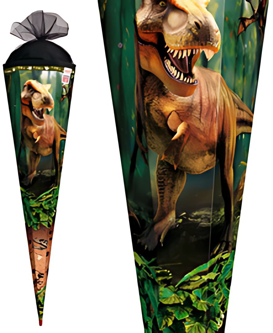 Cône scolaire ROTH "T-Rex World", carré, 850 mm, avec effet