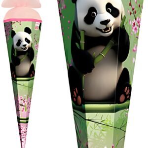 Cône scolaire ROTH "Panda", carré, 850 mm, avec bordure pailletée