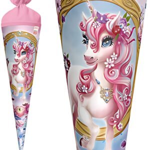 ROTH Schultüte "Einhorn Beauty", rund, 700 mm