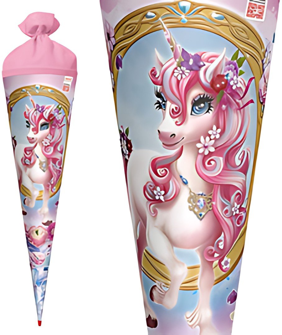 ROTH Schultüte "Einhorn Beauty", rund, 700 mm
