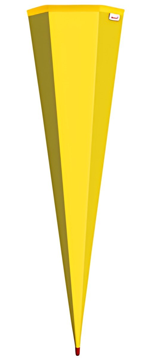 Cône scolaire ROTH vierge sans fermeture, 850 mm, jaune