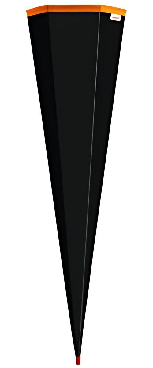 Cône scolaire ROTH vierge sans fermeture, 850 mm, noir