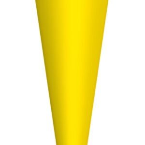 Cône scolaire ROTH vierge sans fermeture, 700 mm, jaune