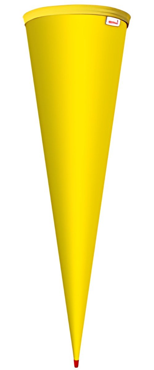 Cône scolaire ROTH vierge sans fermeture, 700 mm, jaune