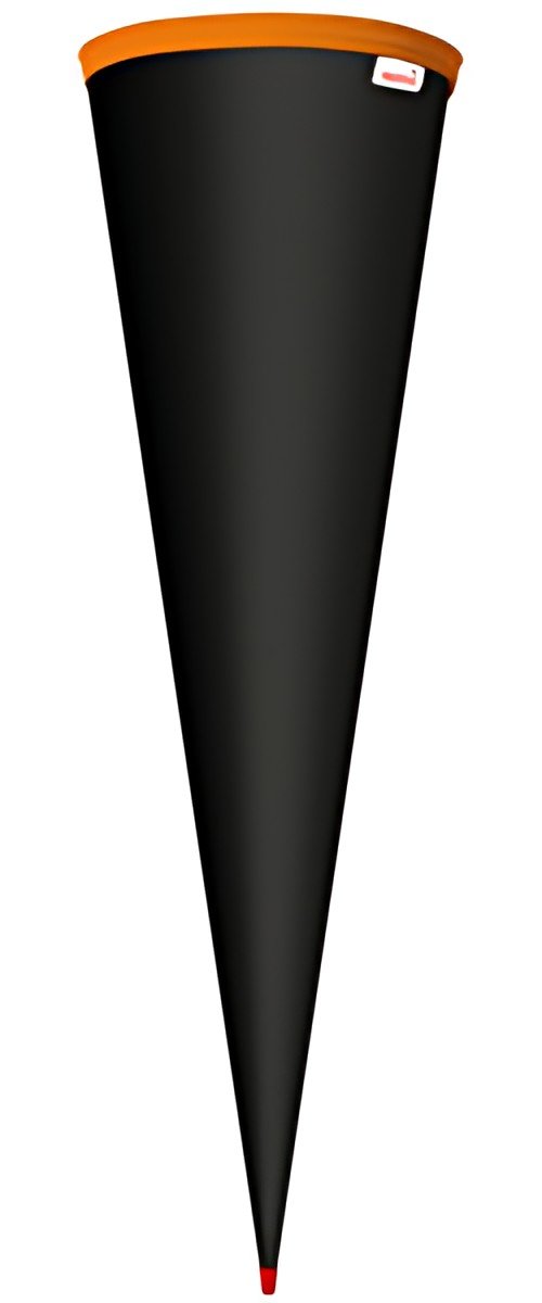 Cône scolaire ROTH vierge sans fermeture, 700 mm, noir