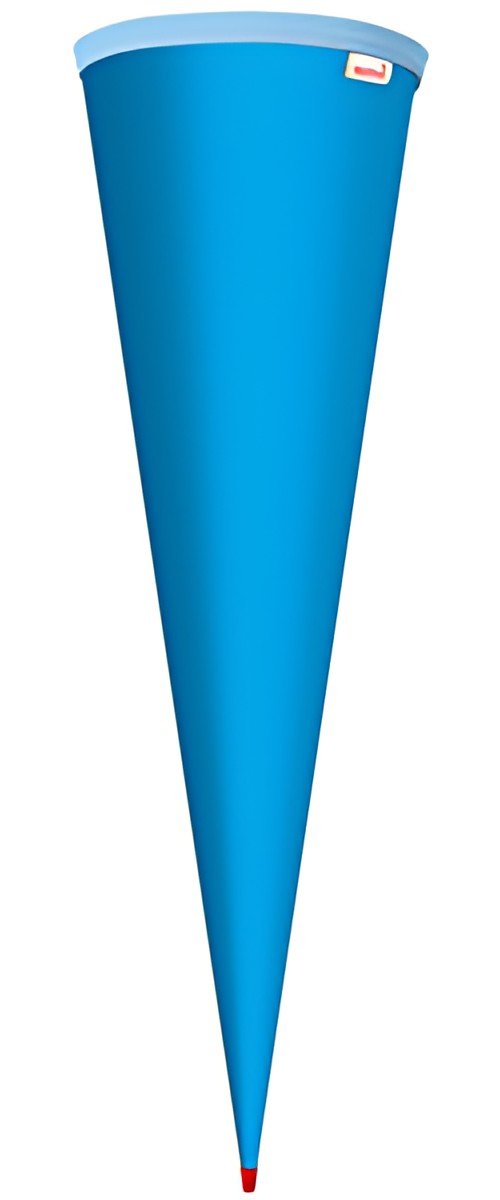Cône scolaire ROTH vierge sans fermeture, 700 mm, bleu pacifique