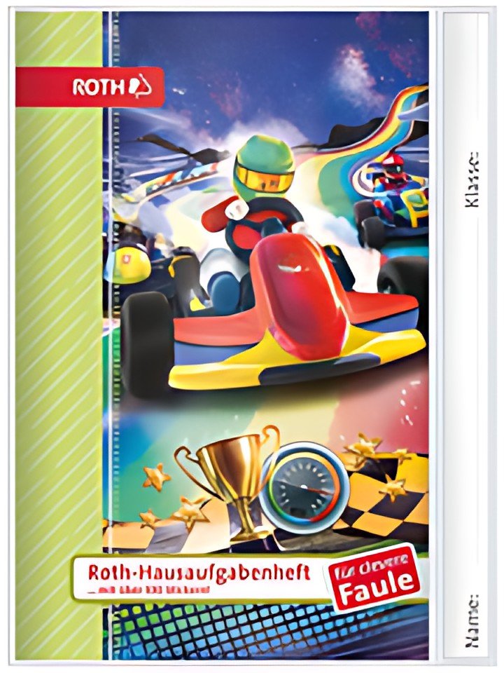 ROTH Hausaufgabenheft Kids für clevere Faule "Kart Race"