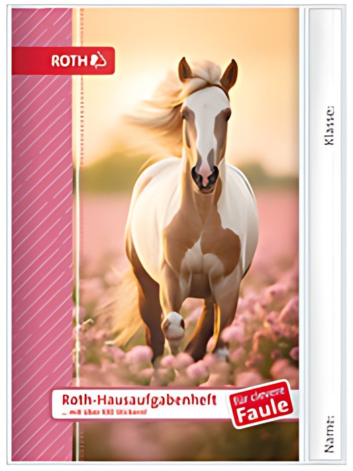 ROTH Hausaufgabenheft Tiere für clevere Faule "Pferd"