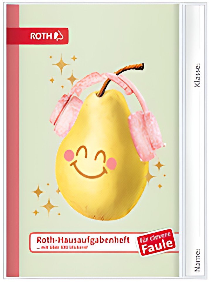 ROTH Hausaufgabenheft Teens für clevere Faule Cute Pear