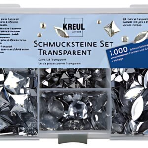 KREUL Set de pierres décoratives "Transparent"
