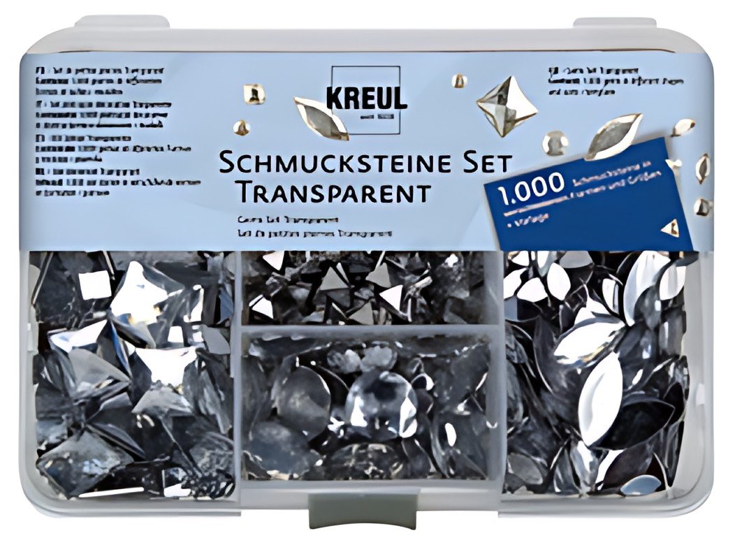 KREUL Set de pierres décoratives "Transparent"