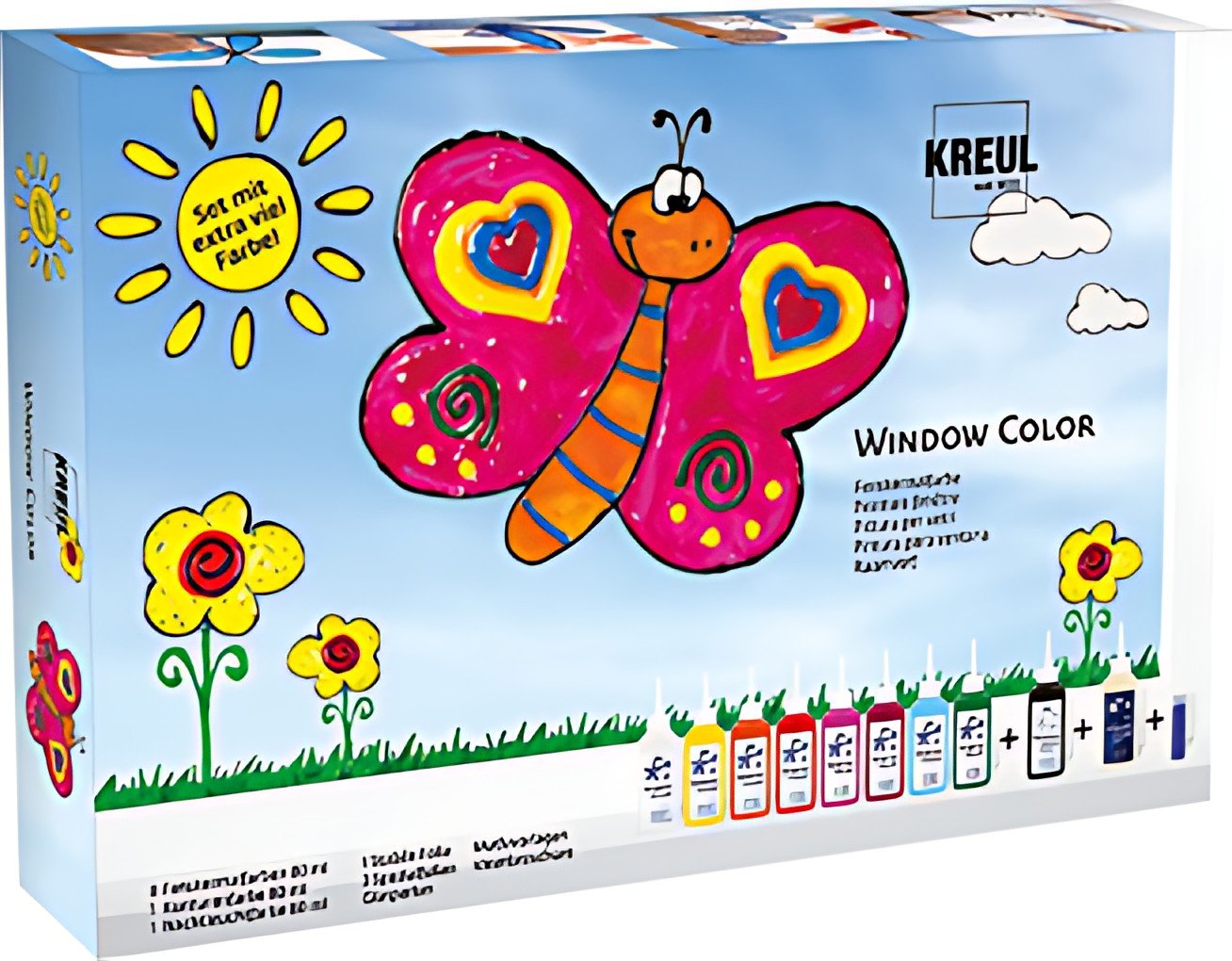 KREUL Window Color, kit avec beaucoup de peinture