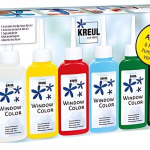 KREUL Window Color, set promo, 6 x 80 ml