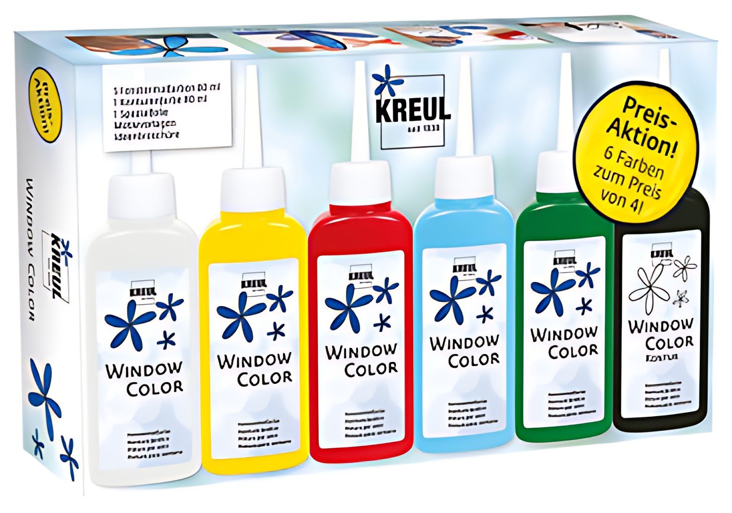 KREUL Window Color, set promo, 6 x 80 ml