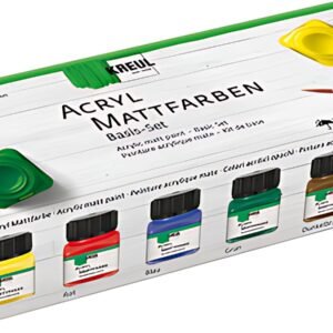 KREUL Peinture mate acrylique Hobby Line, set créatif 6 x