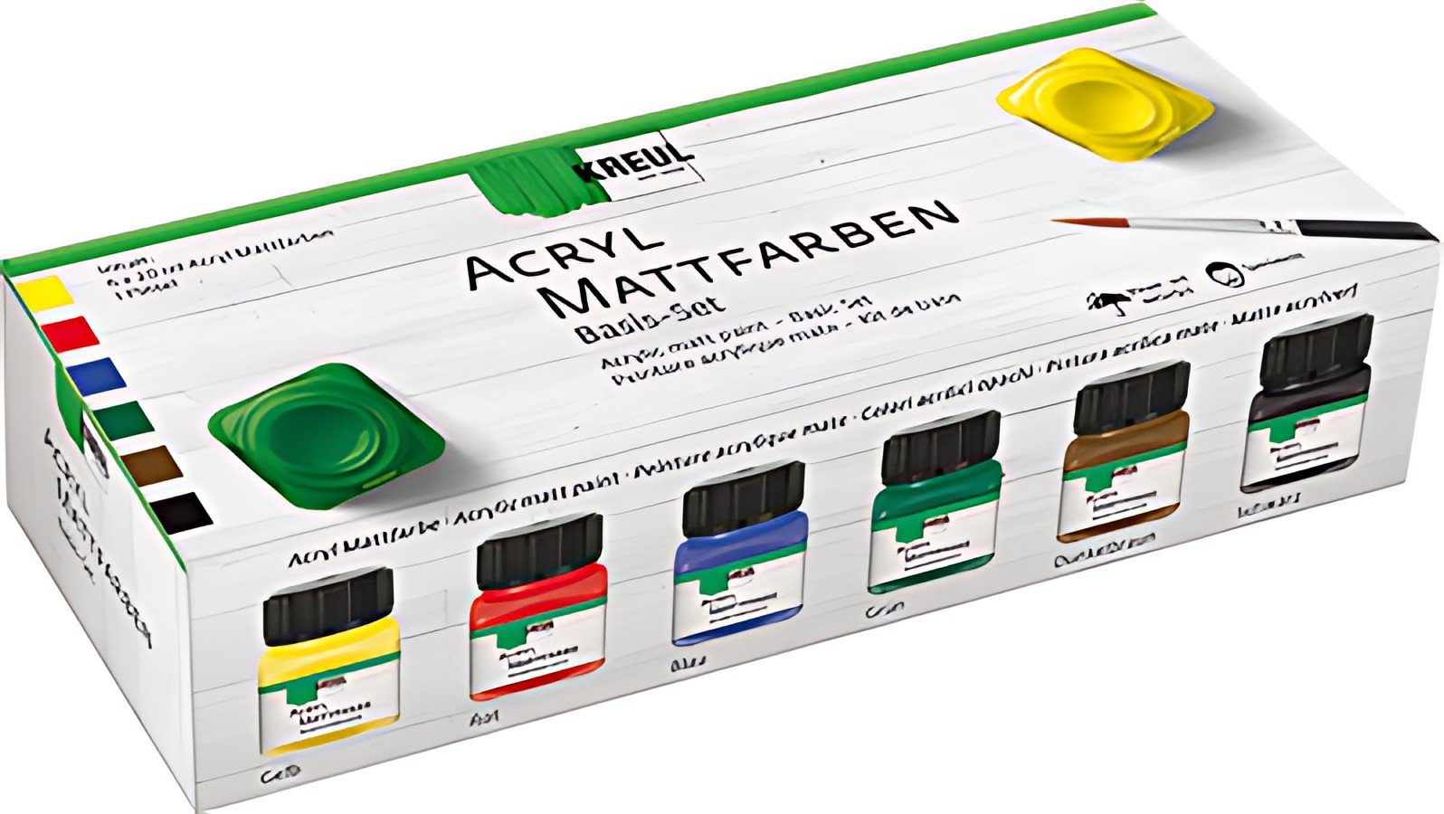 KREUL Peinture mate acrylique Hobby Line, set créatif 6 x