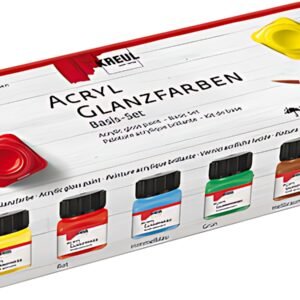KREUL Peinture acrylique brillante, set de base 6 x 20 ml