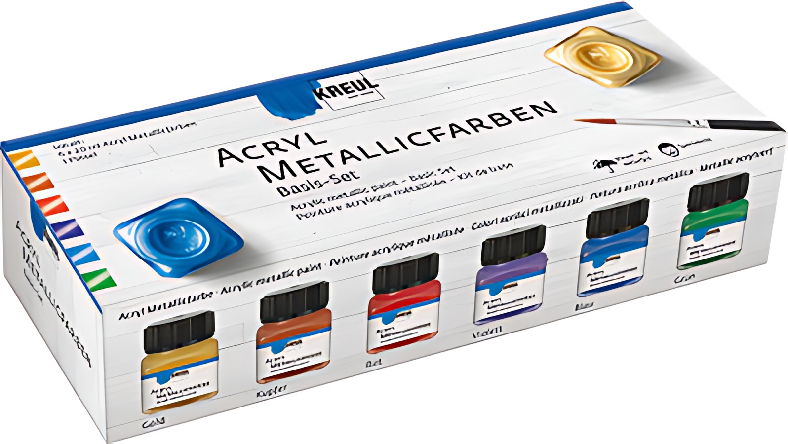 KREUL Peinture acrylique métallique, kit de base