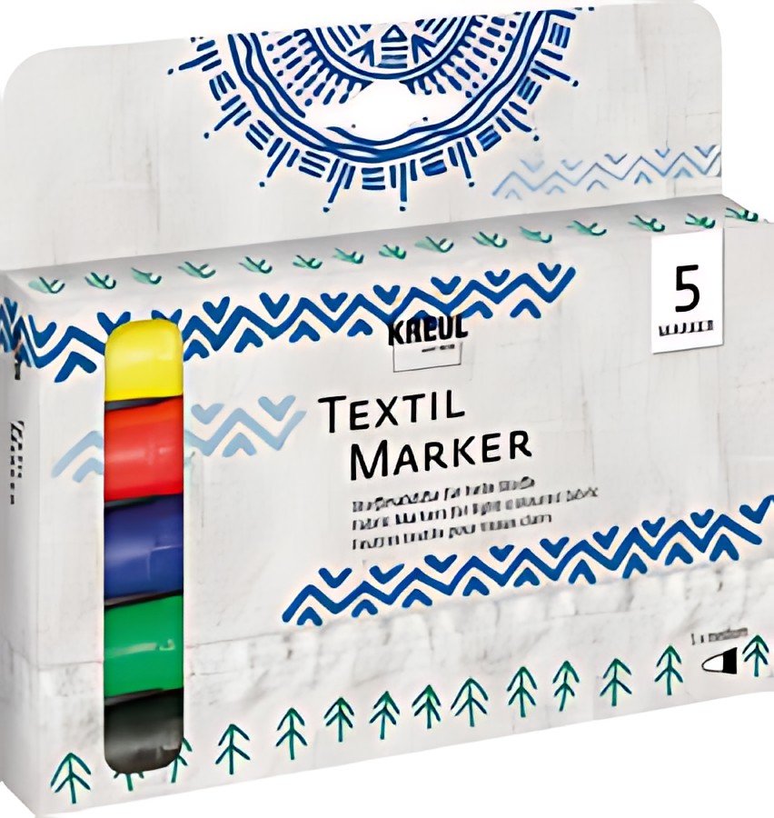 KREUL Marqueurs textiles medium, set de 5