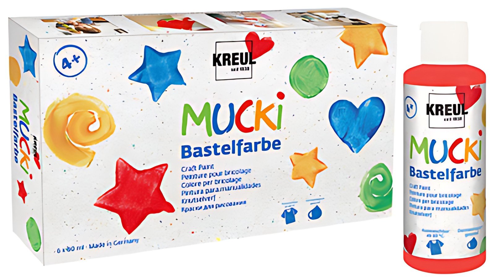 KREUL Peinture de bricolage "MUCKI", 80 ml, set de 6
