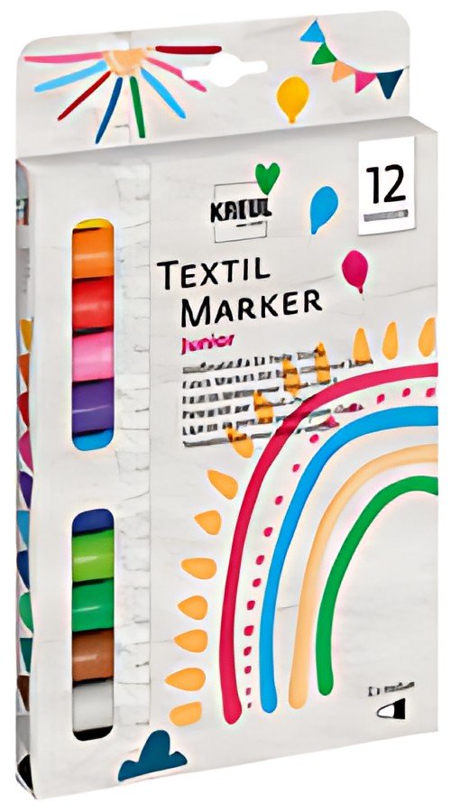 KREUL Marqueurs textiles medium "Junior", set de 12
