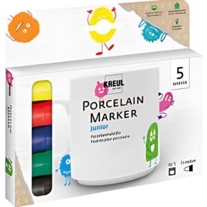 KREUL Marqueur pour porcelaine medium "Junior", set de 5