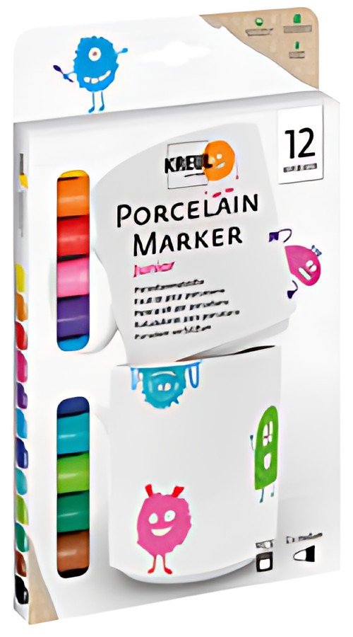 KREUL Marqueur pour porcelaine medium "Junior", set de 12