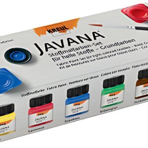 KREUL Peinture pour textiles JAVANA, kit de couleurs de base
