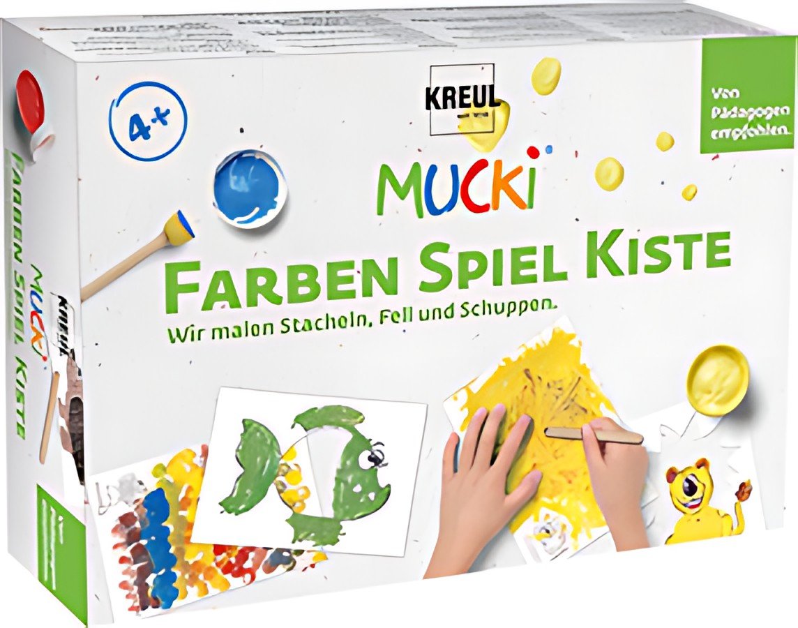 KREUL Gouache aux doigts "MUCKI", kit de peinture pour jouer